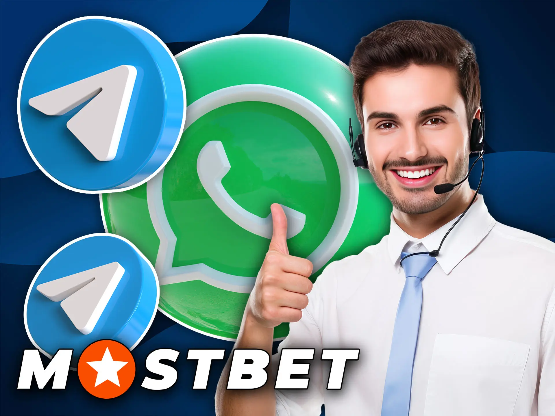 Utilizar mensajeros para comunicarse con Mostbet.