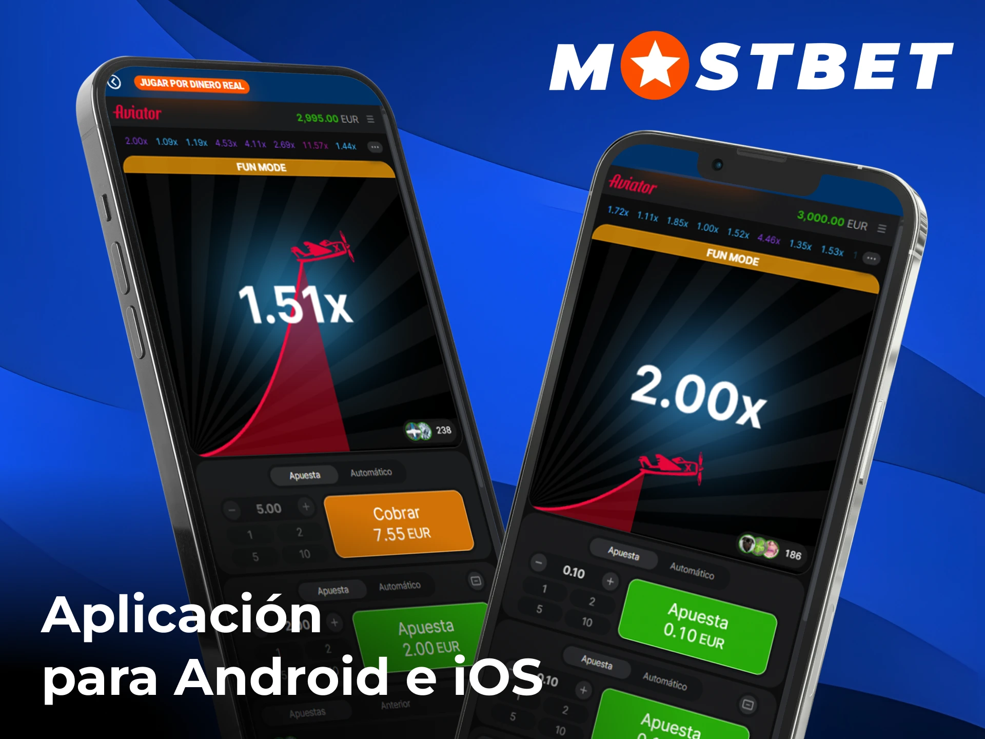 Instala la aplicación móvil y juega a Aviator en cualquier dispositivo.