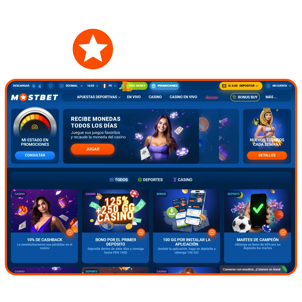Un resumen de las mejores ofertas y bonos en Mostbet.