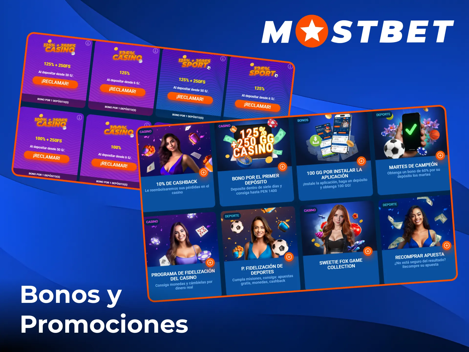 Oferta de promociones y bonos de Mostbet para jugadores peruanos.