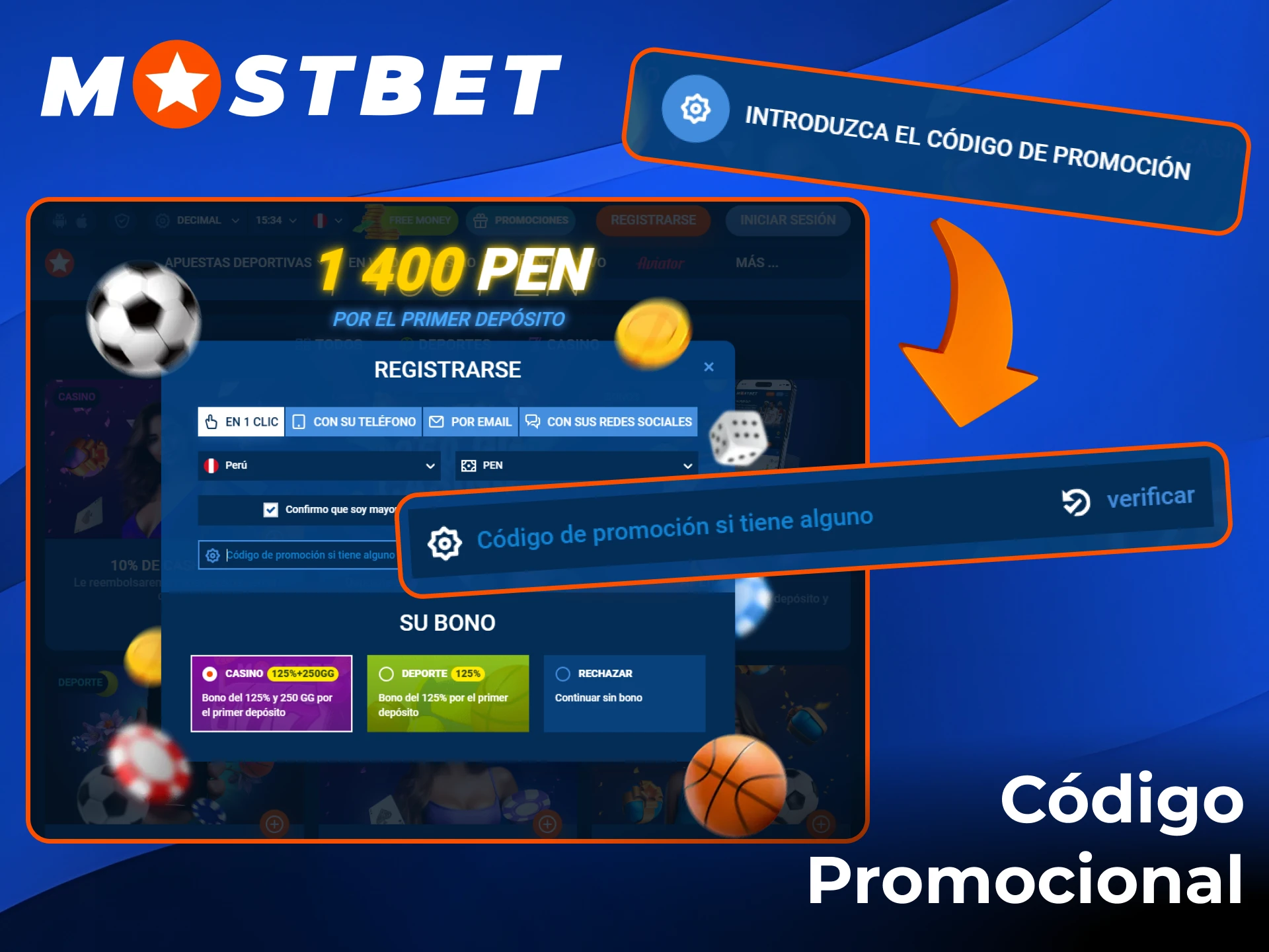 Utiliza un cupón favorable antes de registrarte en Mostbet.