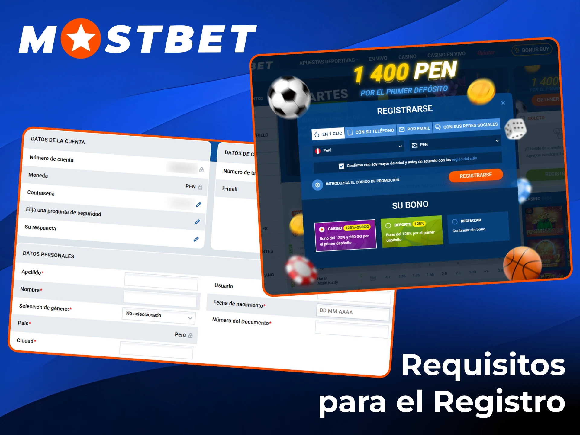 Información importante sobre el registro de una cuenta en Mostbet.