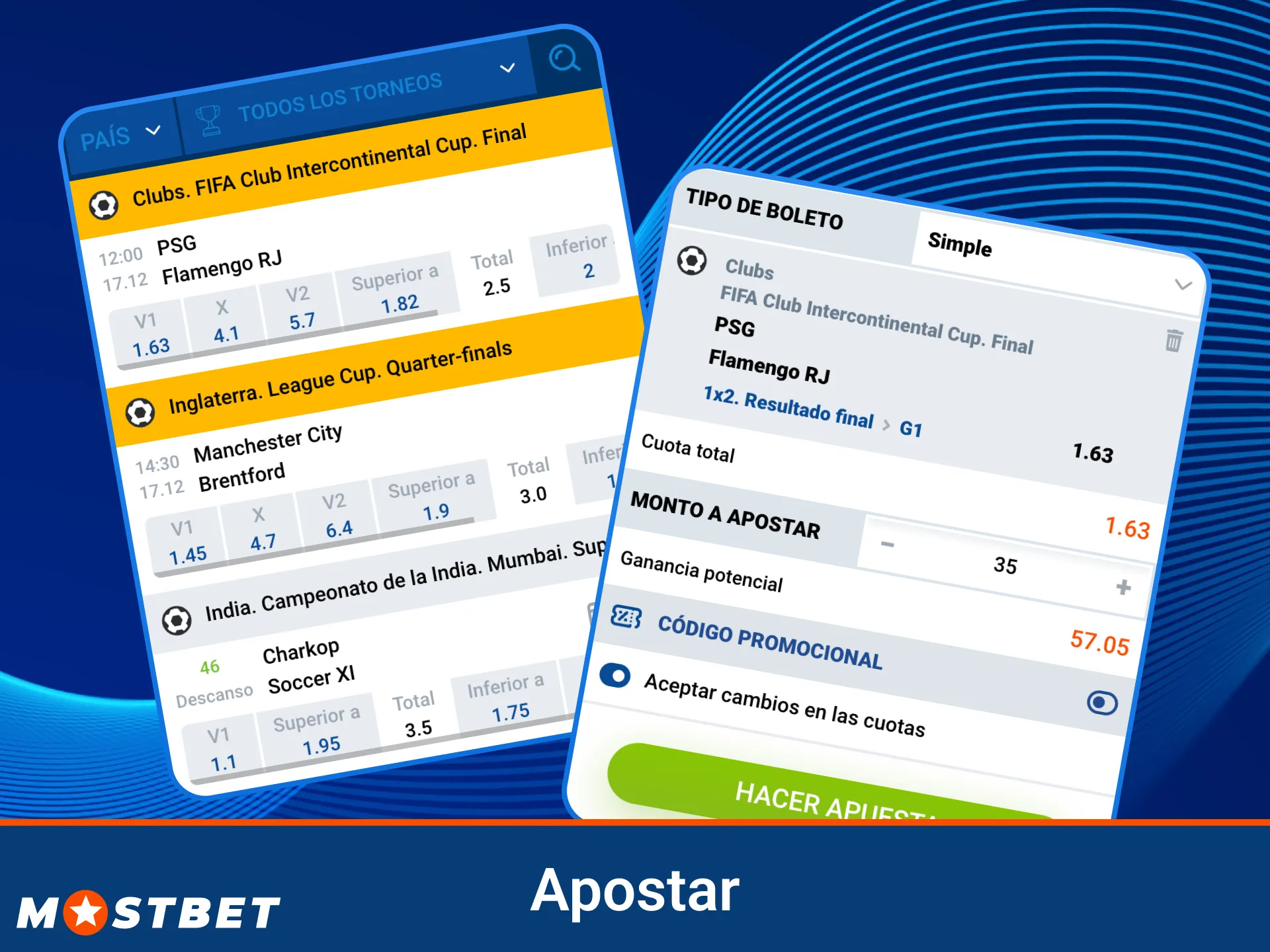 Realiza apuestas y gana en la aplicación Mostbet.