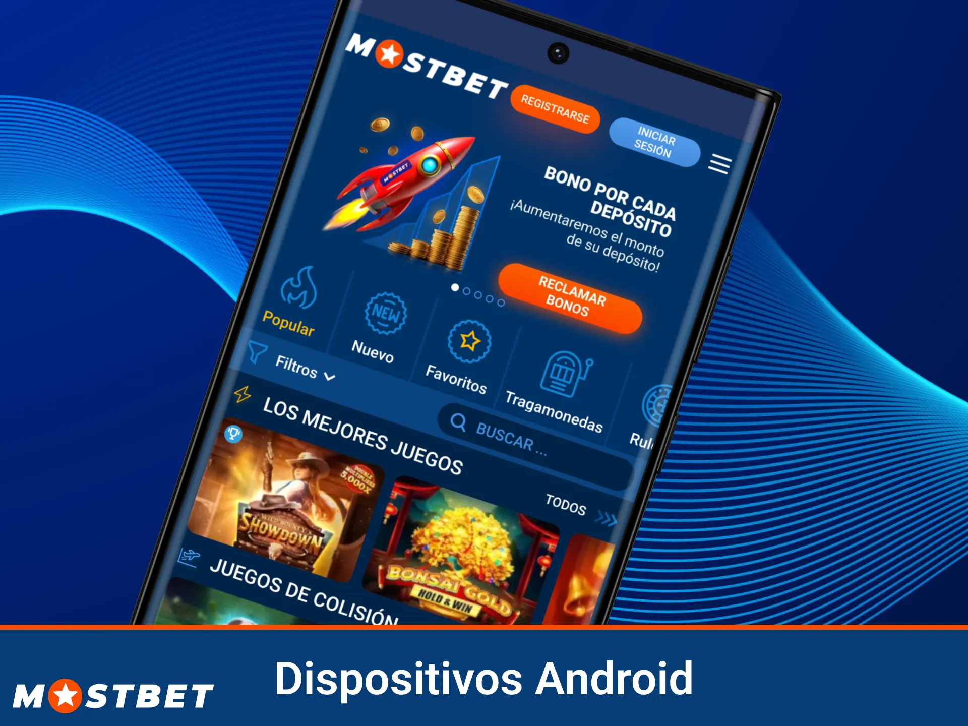 Prueba tu suerte en cualquier dispositivo Android en Mostbet.