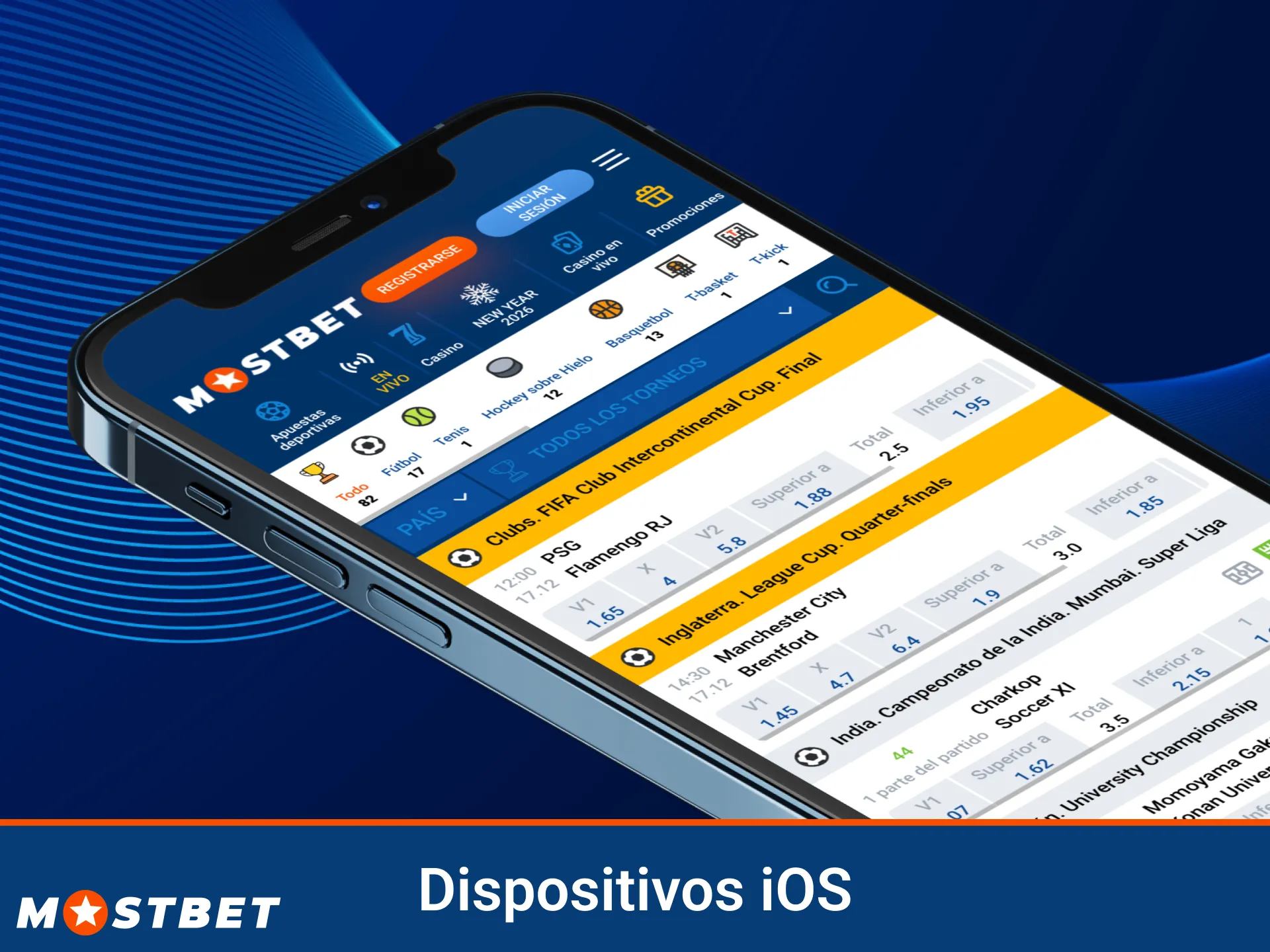 Comience a ganar en cualquier dispositivo iOS en Mostbet.
