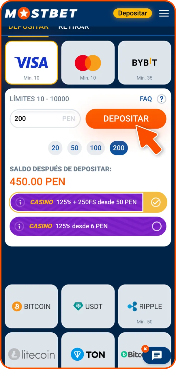 Realice un depósito ahora y realice apuestas ganadoras en Mostbet.
