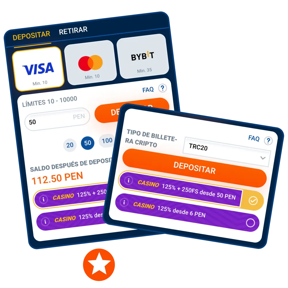 Haz un depósito y prueba suerte ahora con Mostbet.