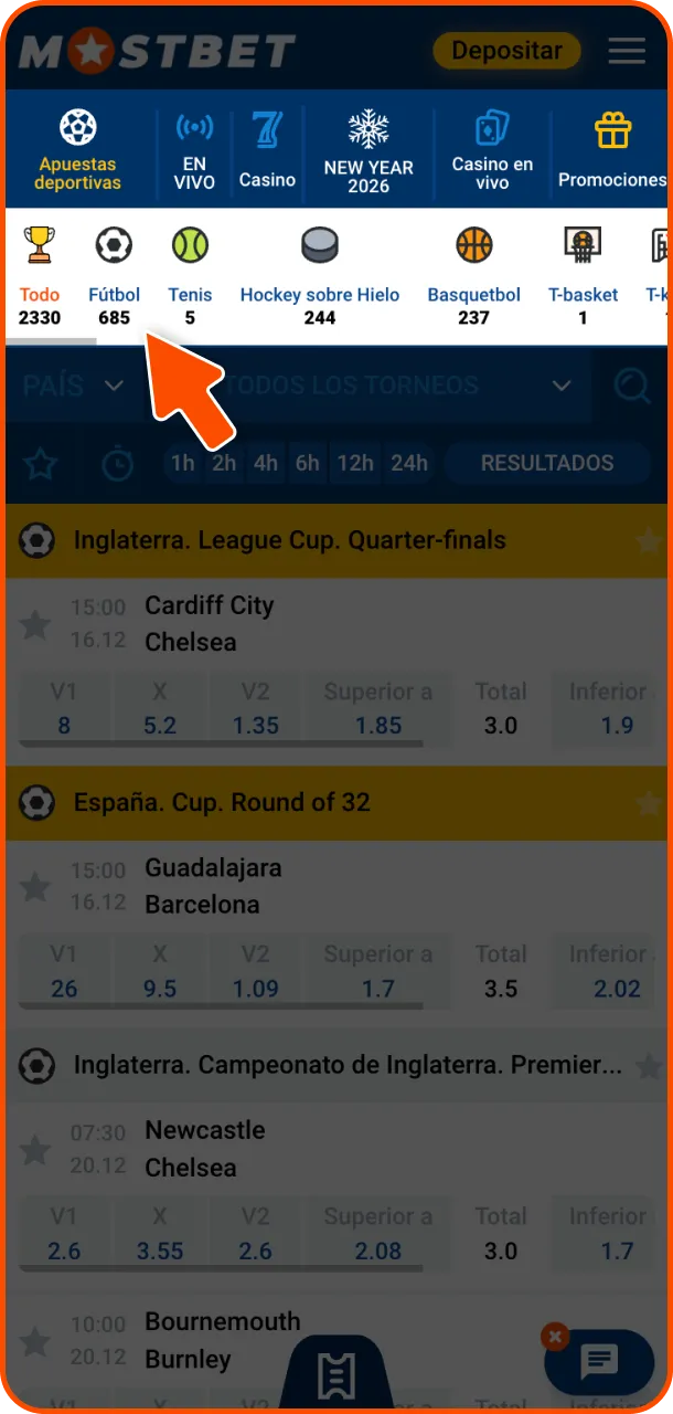 Elige el deporte que te traerá ganancias en Mostbet.