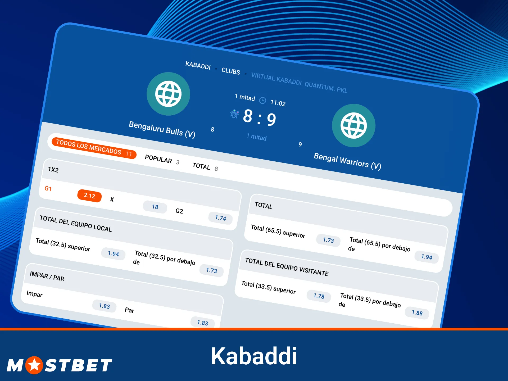 Haga sus apuestas en kabaddi ahora en Mostbet.