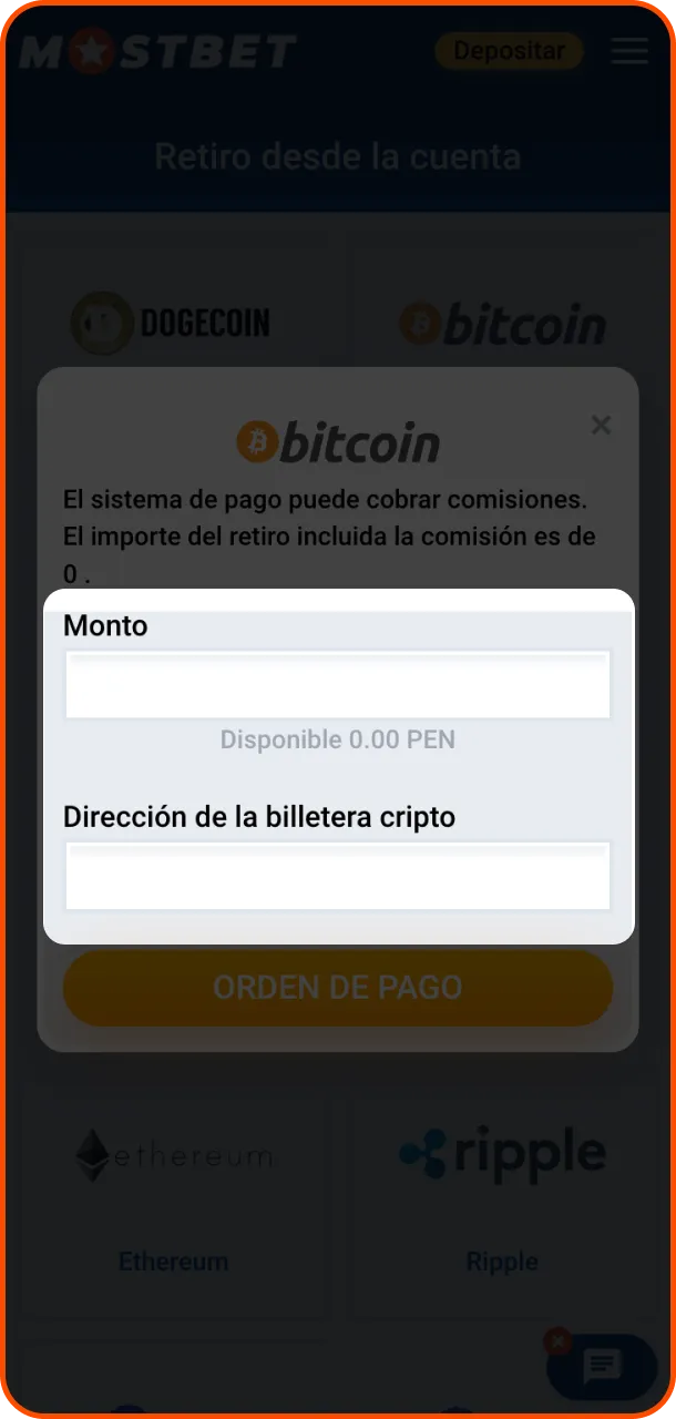 Retiro fácil de fondos con Mostbet.