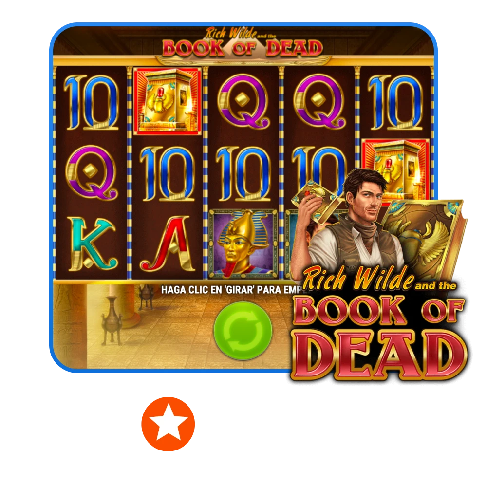 El juego Book of Dead está disponible en el casino en línea Mostbet.