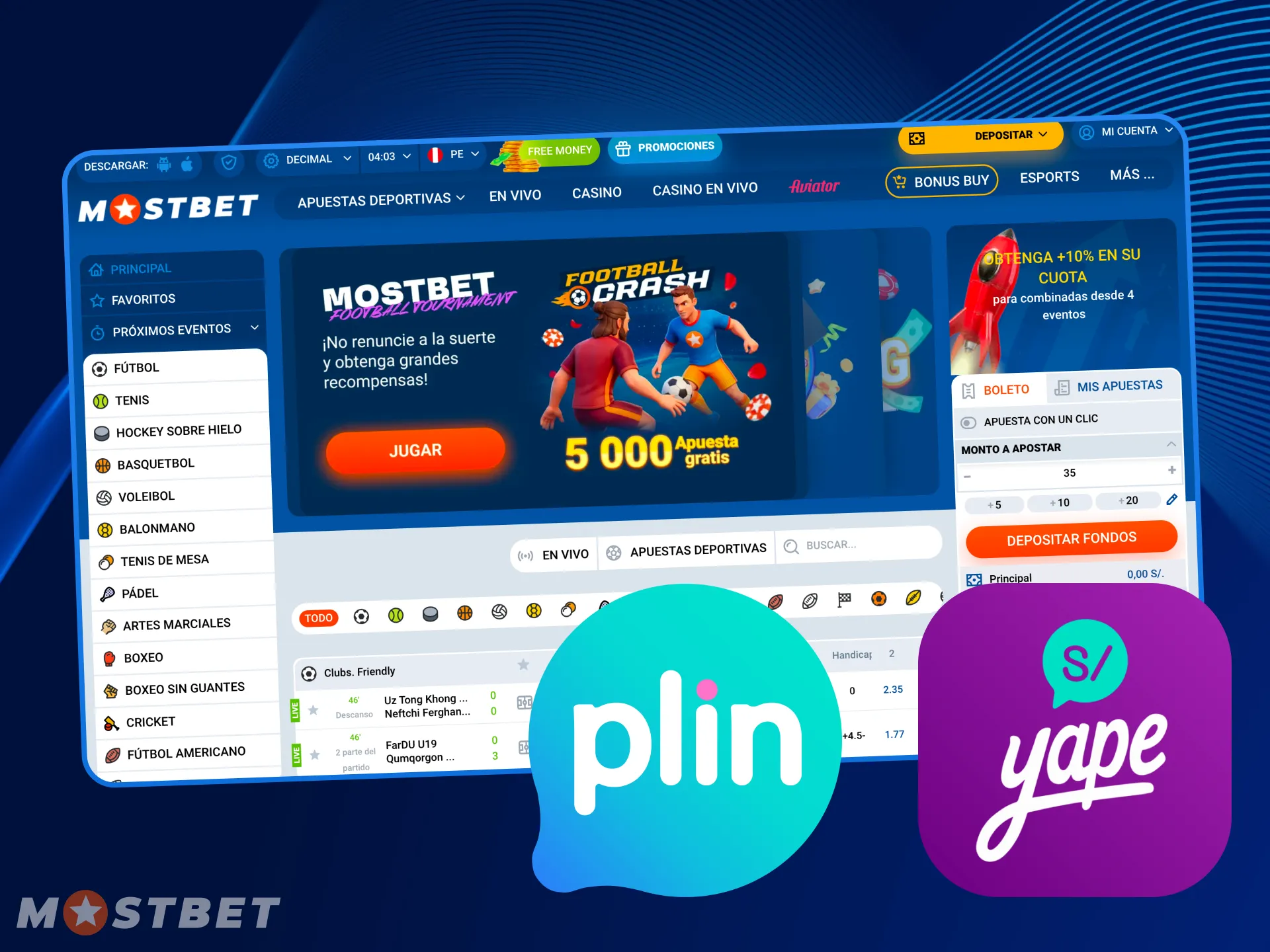 Los jugadores pueden utilizar el sistema Yape en el casino en línea Mostbet.