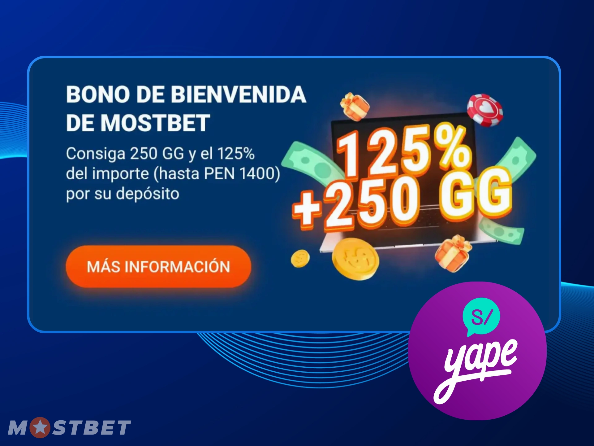 El bono de bienvenida de Mostbet ofrece bonos de depósito adicionales y giros gratis para los usuarios que depositen a través de Yape.