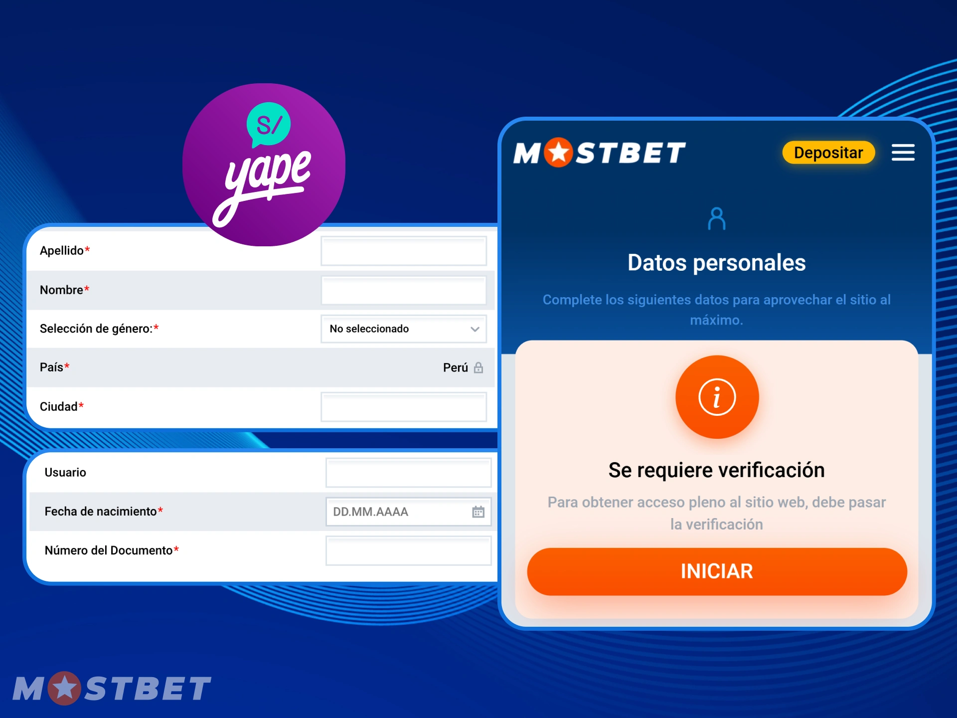 El acceso completo a las funciones de Yape en Mostbet está disponible después de completar su información personal y completar el proceso de verificación.